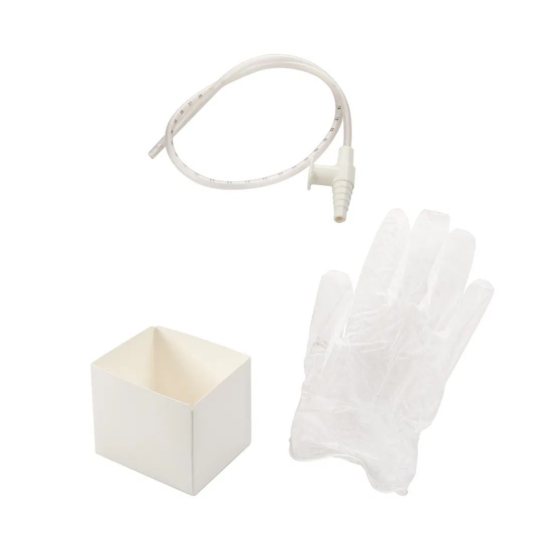 Latex Free Disposable Medical Sterile Suction Catheter Kit with Vinyl Gloves