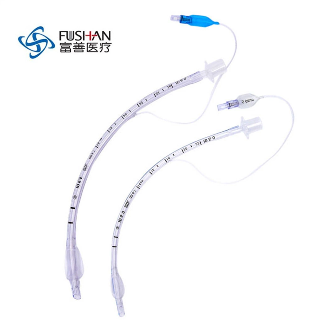 CE ISO Cfda Certified Medical Supplies PVC Oral/Nasal Preformed Endotracheal Tube Intubation with Cuff Disposable Tracheal Cannula Models Cuffed Uncuffed Ett