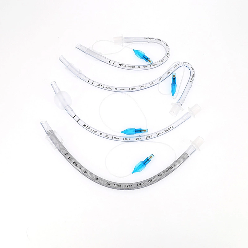 Disposable Medical Reinforced Endotracheal Tubes Oral/Nasal with Cuffed or Without Cuff