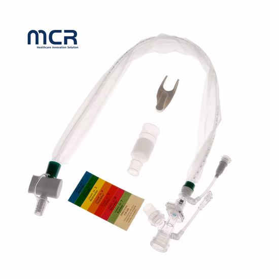 Disposable Medical Colour Codes with Finger Control Valve Adult PVC Suction Catheter