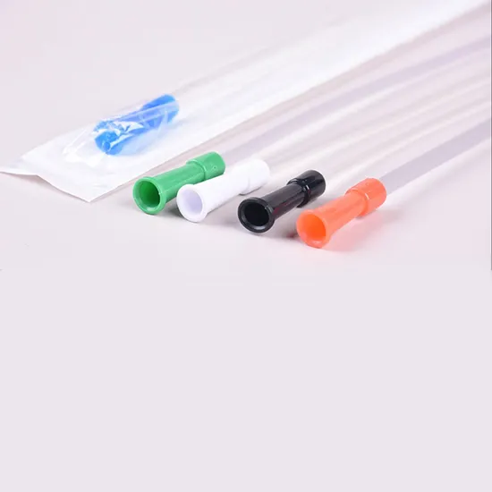 Disposable Medical PVC Suction Catheter Sputum Tube with Colored Connector Tip 
