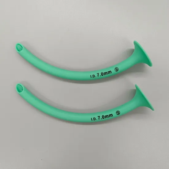 Soft Medical Supply Surgical Nasal Airway Tube Disposable Silicone Horn Open Nasopharyngeal Nasal Airway 